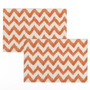 Tangerine and Linen Watercolor Ikat Chevron