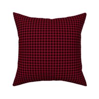 sable and crimson gingham, 1/4" squares 