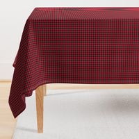 sable and crimson gingham, 1/4" squares 