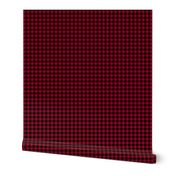 sable and crimson gingham, 1/4" squares 