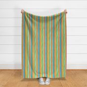 Colorful Flouncy wonky Skirt Stripe