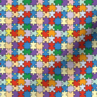 Brightly Colored Jigsaw