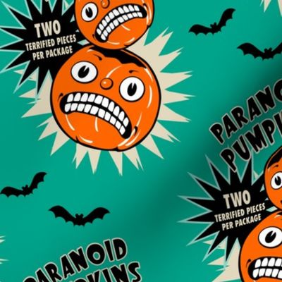 Paranoid Pumpkins on Teal