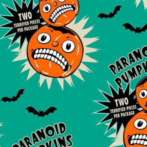 Paranoid Pumpkins on Teal