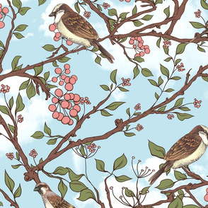 One spring day, a sparrow tree