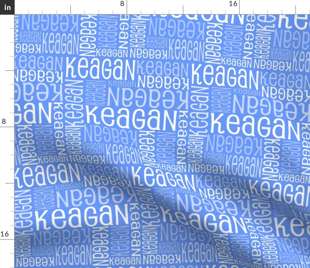 Personalised Name Fabric - Blue 3