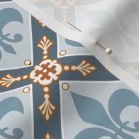 Pale Blue Medieval Repeat