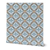 Pale Blue Medieval Repeat