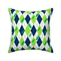 Argyle Alli Blue-White