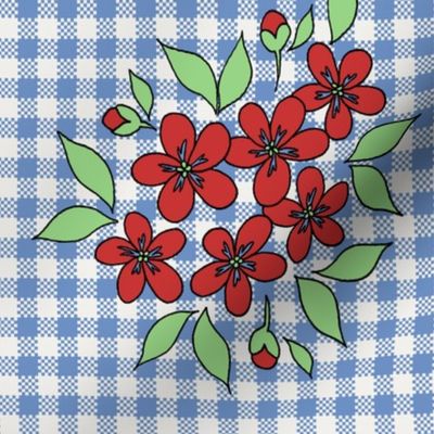 red_flowers_on_blue_gingham