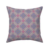 Arabic night, turquoise - violet ornamental pattern