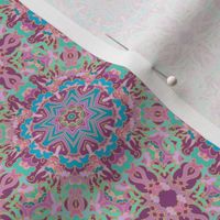 Arabic night, turquoise - violet ornamental pattern