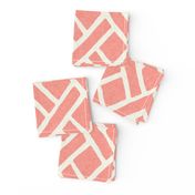 Savannah Trellis in Light Coral Linen