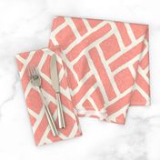 Savannah Trellis in Light Coral Linen