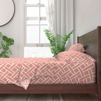 Savannah Trellis in Light Coral Linen