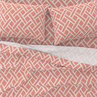 Savannah Trellis in Light Coral Linen