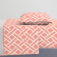 Savannah Trellis in Light Coral Linen