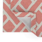 Savannah Trellis in Light Coral Linen