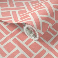 Savannah Trellis in Light Coral Linen