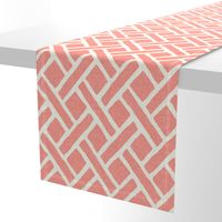 Savannah Trellis in Light Coral Linen