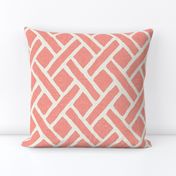 Savannah Trellis in Light Coral Linen