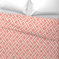 Savannah Trellis in Light Coral Linen