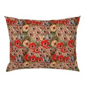  Monet Red Cream Anemones Floral