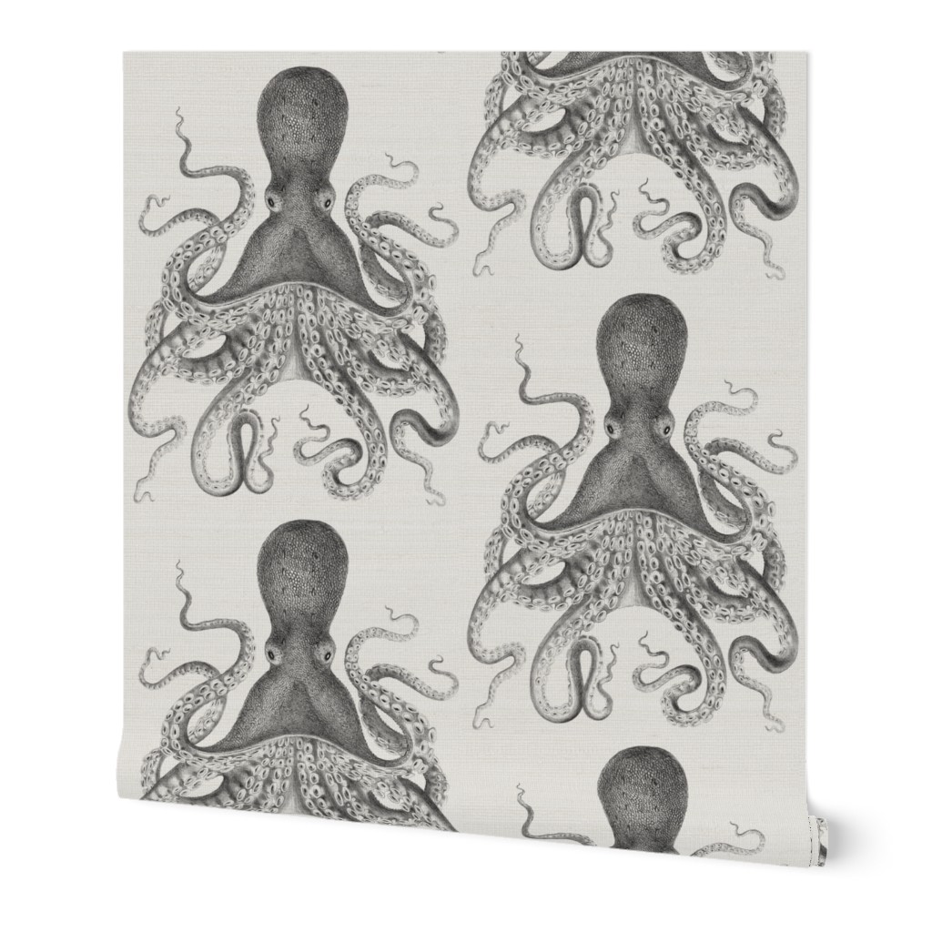 Octopus Oasis in Charcoal 