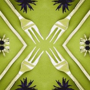 Navy Daisy and Forks