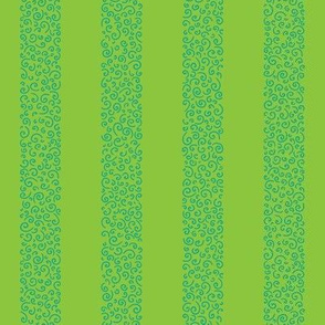 ammonite stripes - aqua on lime