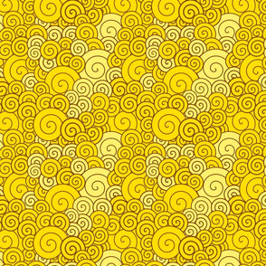 Golden spirals in a mesmerizing, sun-inspired pattern.