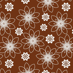 stylized white flowers 