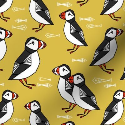 puffin // puffins birds mustard yellow birds scotland 