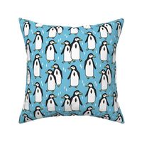 penguins // penguin bird pingu birds blue pale blue kids nursery baby winter