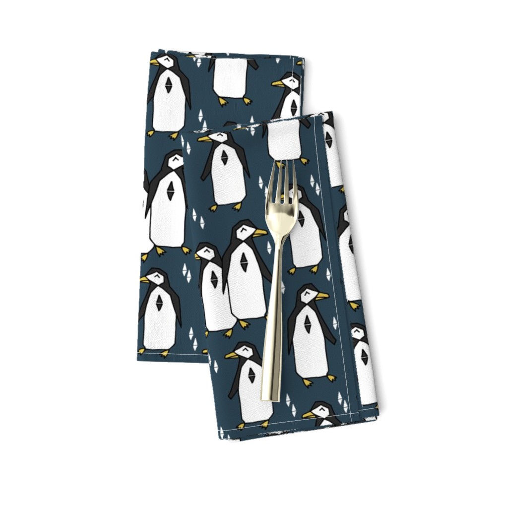 penguin // blue navy blue penguins pingus kids nursery baby 