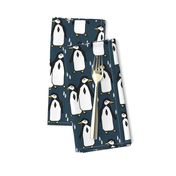 penguin // blue navy blue penguins pingus kids nursery baby 
