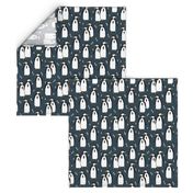 penguin // blue navy blue penguins pingus kids nursery baby 