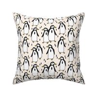 penguin // champagne cream background birds bird penuins antarctic winter