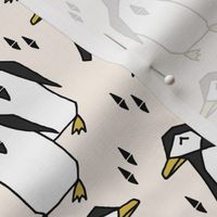 penguin // champagne cream background birds bird penuins antarctic winter