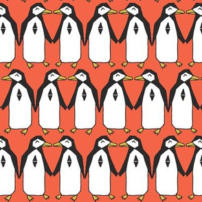 penguins // orange penguin pingu bird birds winter orange 