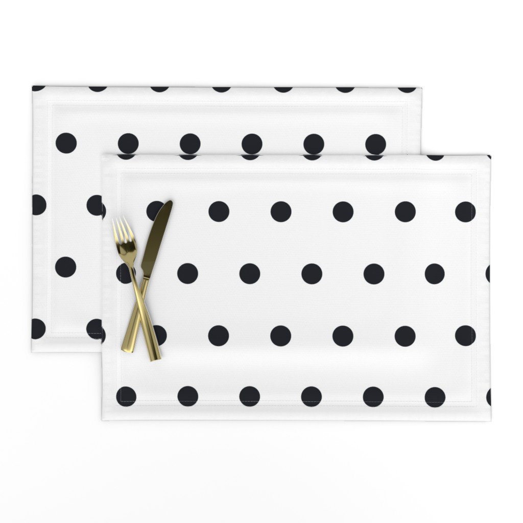 Polka Dot - Black on White