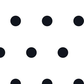 Polka Dot - Black on White