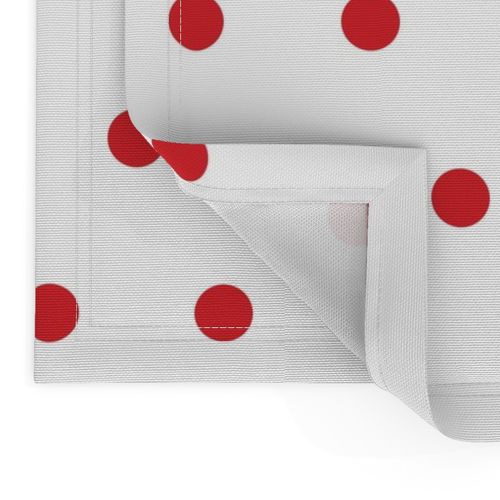 Polka Dot - Red on White