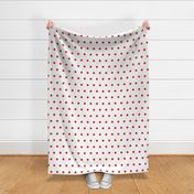 Polka Dot - Red on White