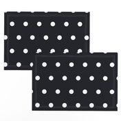 Polka Dot - White on Black