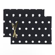 Polka Dot - White on Black