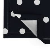 Polka Dot - White on Black