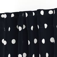 Polka Dot - White on Black