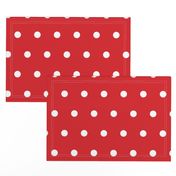 Polka Dot - White on Red