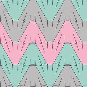 circle skirt tessellation chevron (pink 